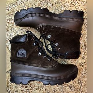 SORREL Size 10 Buxton Lace Winter Snow Work Boot Rubber & Leather Pad Interior